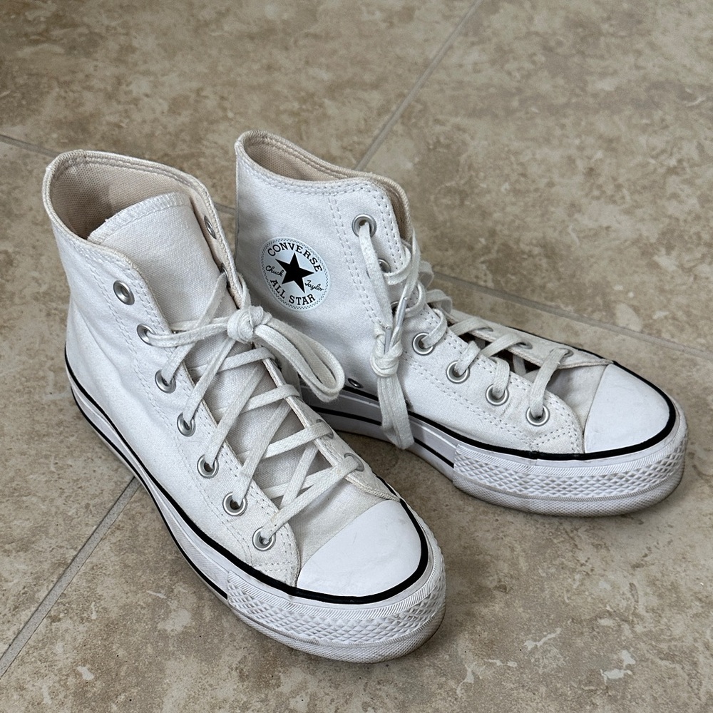 Converse All Star White Canvas High-Tops